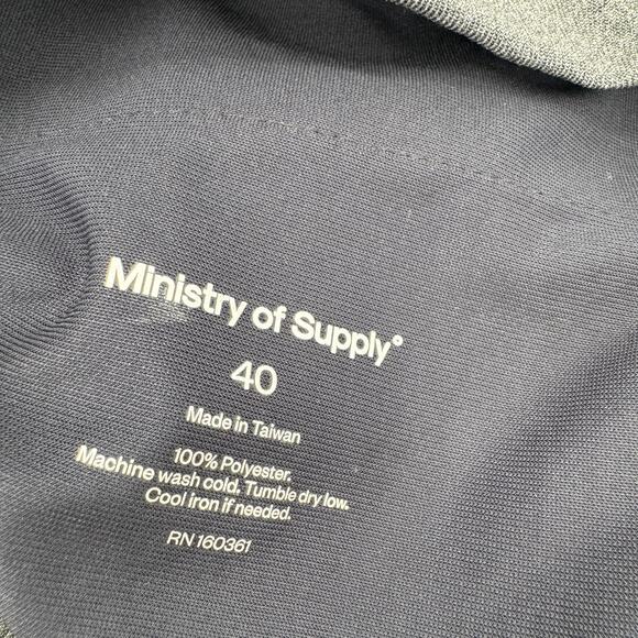 Ministry of Supply Pants Mens 40 (39+x32 ACTUAL) Gray Stretch Taper Lightweight - Picture 4 of 6